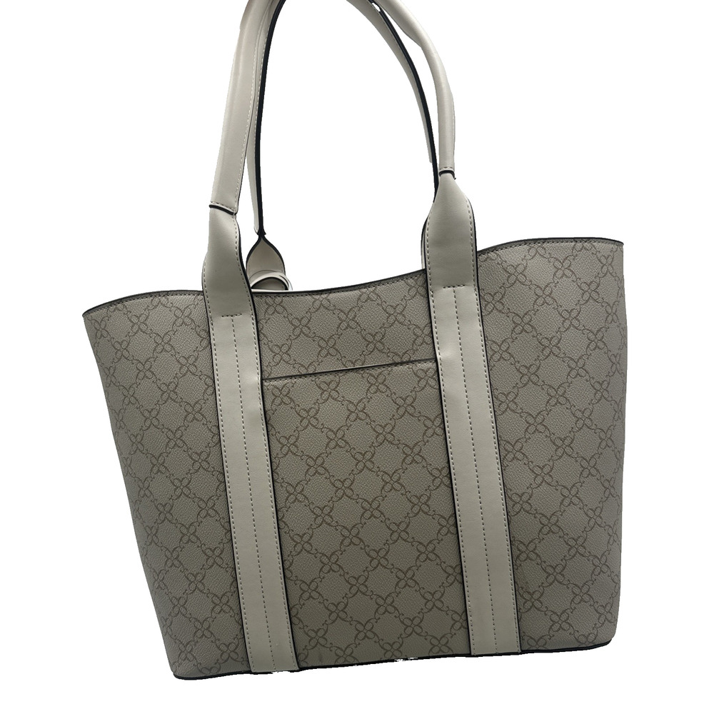Nine West Kyndall Trap Tote W/ Pouch Bag Mushroom Logo magnetic snap